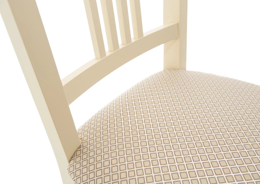 Стул Никас, деревянный, атина 160-1 жаккард, каркас слоновая кость