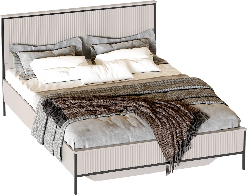 Кровать Нора 180, двуспальная, персидский жемчуг