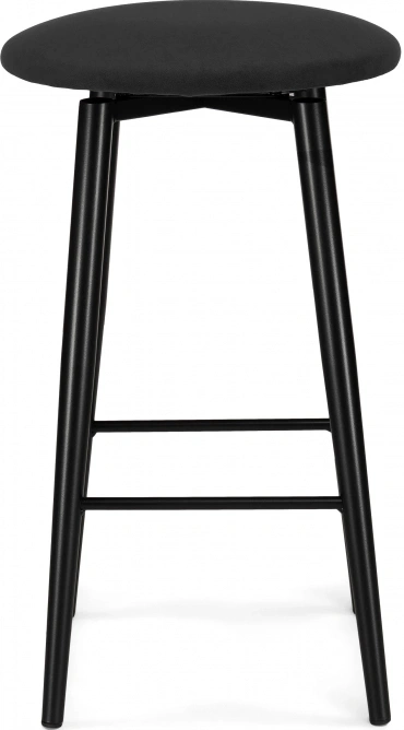 Полубарный табурет Гангток, крутящийся, черный / черный матовый