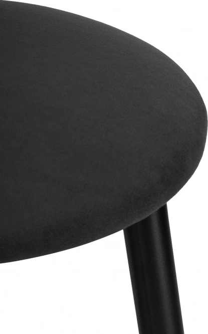 Полубарный табурет Гангток, крутящийся, черный / черный матовый