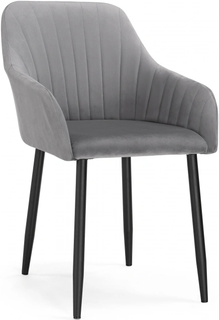 Стул Слэм, мягкий, с подлоктниками, темно-серое / черное