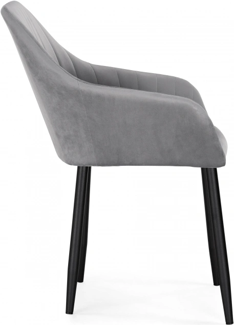 Стул Слэм, мягкий, с подлоктниками, темно-серое / черное