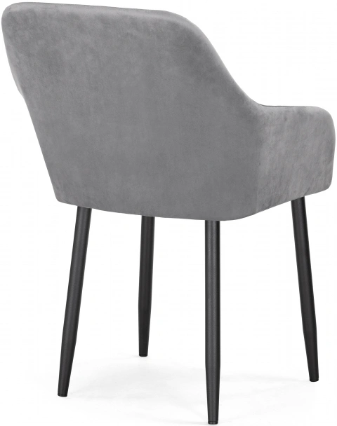 Стул Слэм, мягкий, с подлоктниками, темно-серое / черное