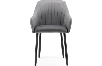 Стул Слэм, мягкий, с подлоктниками, темно-серое / черное