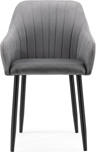 Стул Слэм, мягкий, с подлоктниками, темно-серое / черное