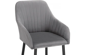 Стул Слэм, мягкий, с подлоктниками, темно-серое / черное