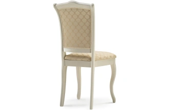 Стул Луиджи, деревянный, бежевый ромб / слоновая кость