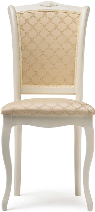 Стул Луиджи, деревянный, бежевый ромб / слоновая кость