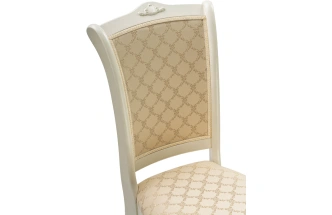 Стул Луиджи, деревянный, бежевый ромб / слоновая кость
