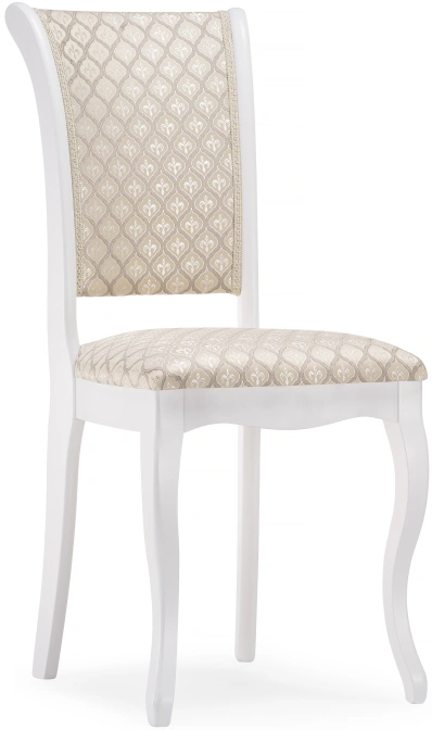 Стул Луиджи, деревянный, бежевый ромб / слоновая кость