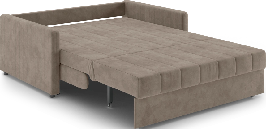 ​Диван прямой Хилтон 140, модель 139, Ultra Beige (бежевый) / венге