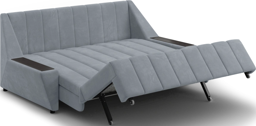 Диван прямой Канзас 160, модель 065, Maxx 900 (серый) / венге