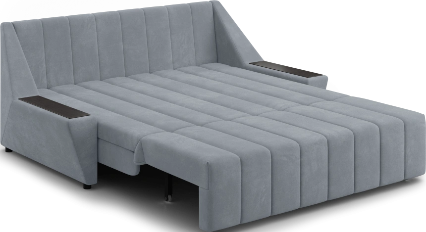 Диван прямой Канзас 160, модель 065, Maxx 900 (серый) / венге