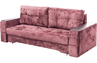 Диван прямой Атлант 2, ткань Краш 28, декор венге