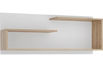 Полка навесная Мика, Дуб сонома / Белый