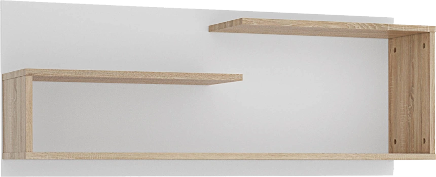 Полка навесная Мика, Дуб сонома / Белый
