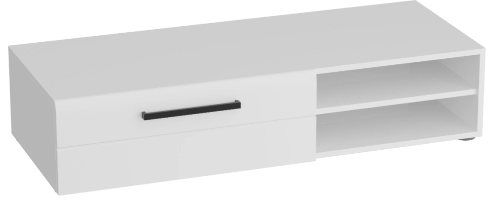 Тумба под ТВ Кёльн 1220, с ящиками, белый аляска / белый гланец