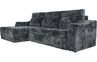 Диван угловой Бруно, ткань Kioto grafit, угол левый