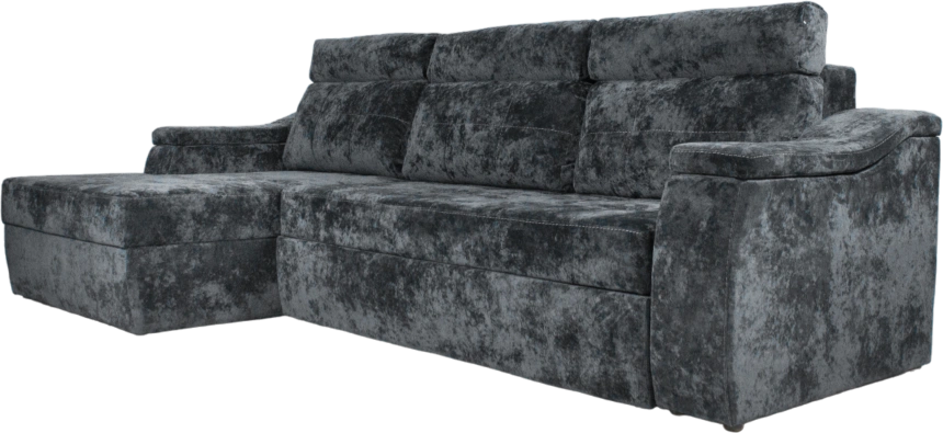 Диван угловой Бруно, ткань Kioto grafit, угол левый