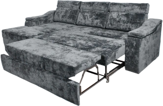 Диван угловой Бруно, ткань Kioto grafit, угол левый