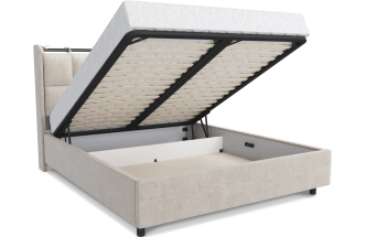 Кровать Женева 3, мягкая,двуспальная, 160x200, Ловерс 06