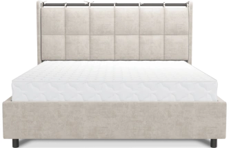 Кровать Женева 3, мягкая,двуспальная, 160x200, Ловерс 06