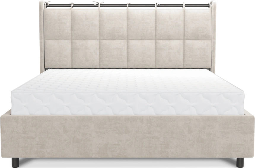 Кровать Женева 3, мягкая,двуспальная, 160x200, Ловерс 06