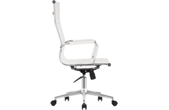 Компьютерное кресло Reus, экокожа, white / chrome