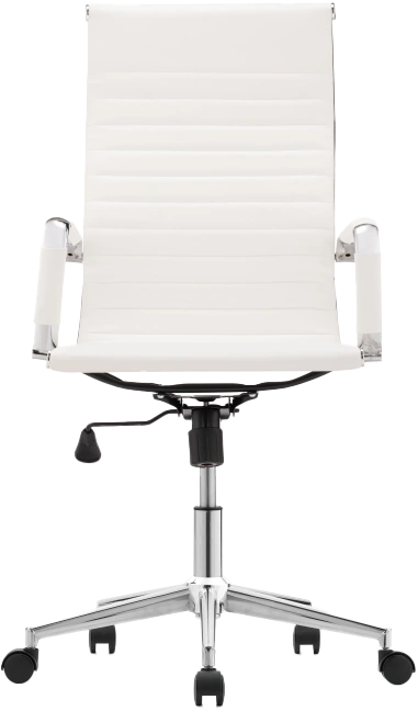 Компьютерное кресло Reus, экокожа, white / chrome