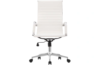 Компьютерное кресло Reus, экокожа, white / chrome