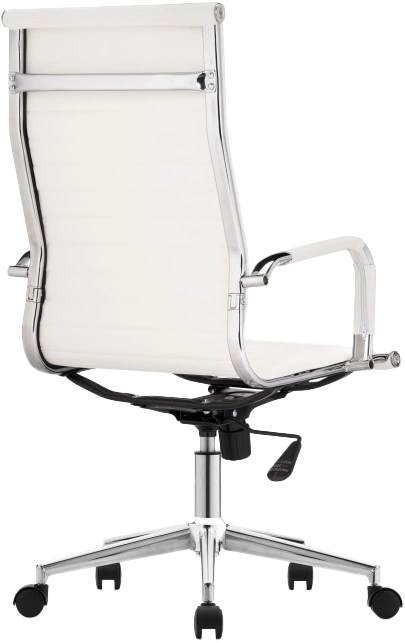 Компьютерное кресло Reus, экокожа, white / chrome