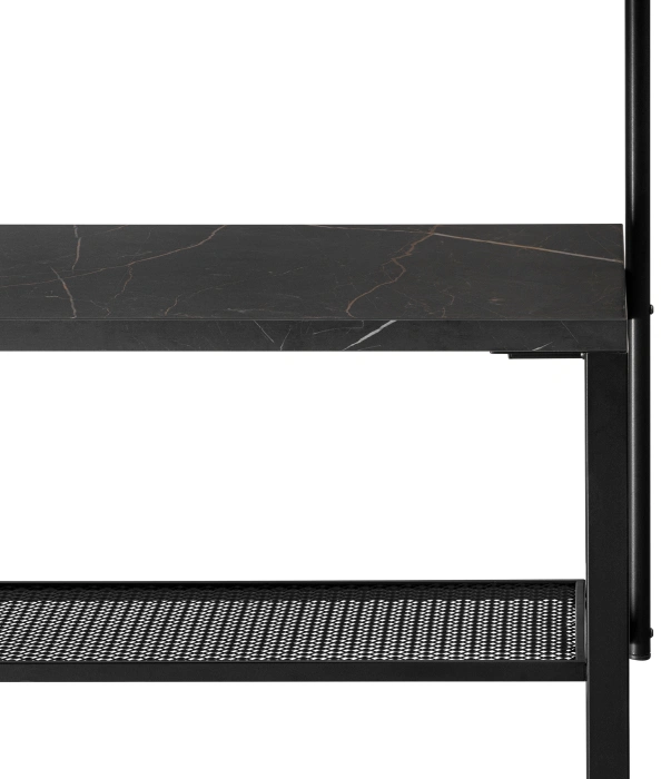 Барный стол Нари, 120х50х171, файерстоун / черный матовый