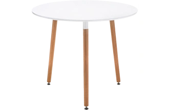 Кухонный стол Lorini, 90x73, МДФ, white, каркас wood 