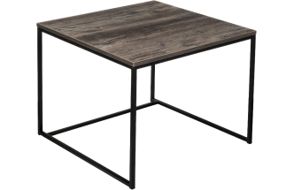 Журнальный стол Гидра 60x60x52, ЛДСП, дуб рошелье, каркас черный 