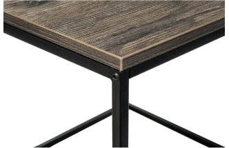 Журнальный стол Гидра 60x60x52, ЛДСП, дуб рошелье, каркас черный 