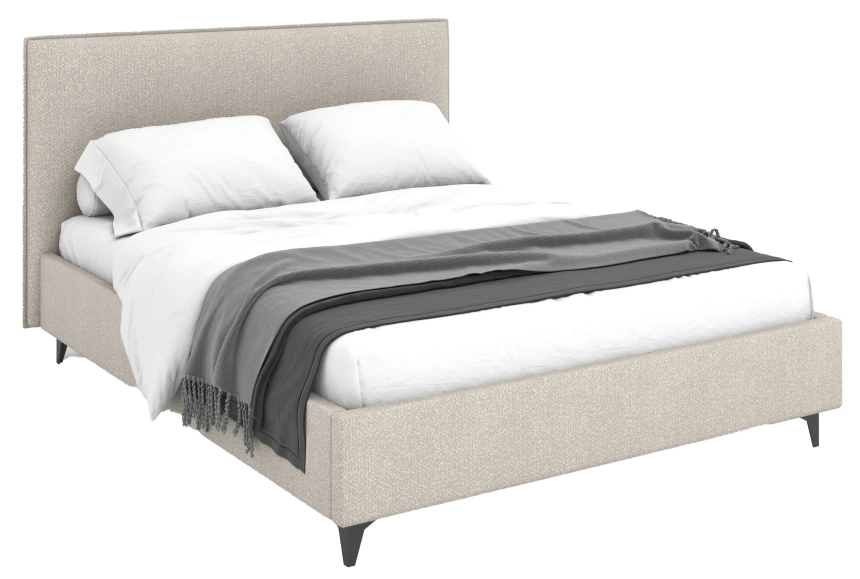 Кровать Ингрид с/м 160x200 Buckle white