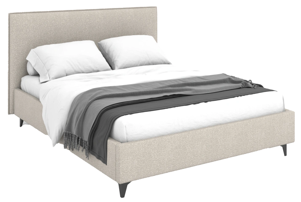 Кровать Ингрид с/м 160x200 Buckle white