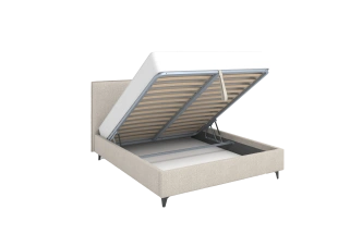 Кровать Ингрид с/м 160x200 Buckle white