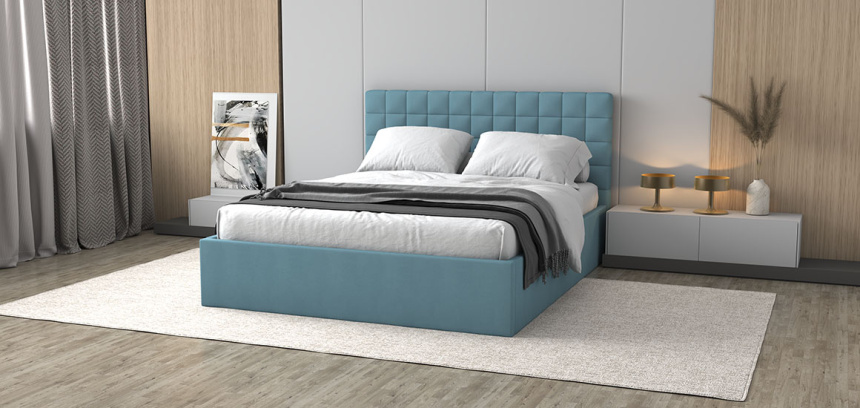 Кровать Ребекка с/м 160x200 Newtone aqua blue
