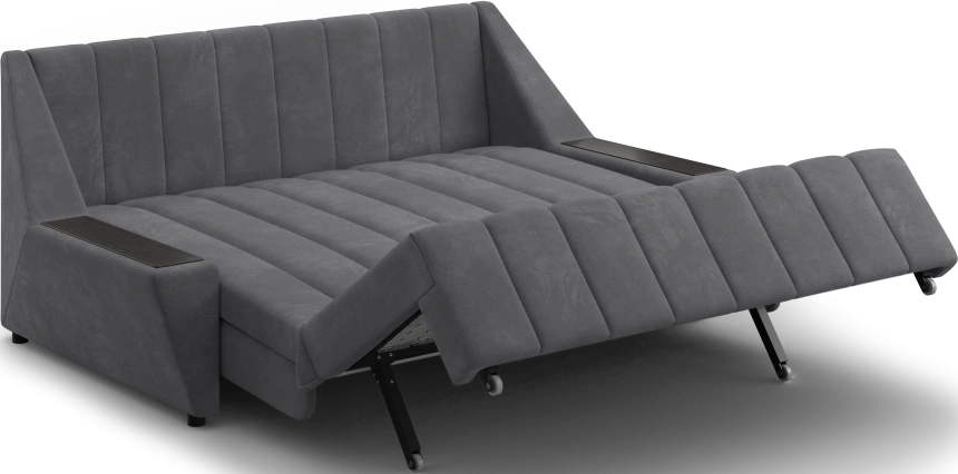 ​Диван прямой Канзас 160, модель 065, Maxx 965​ (темно-серый) / венге