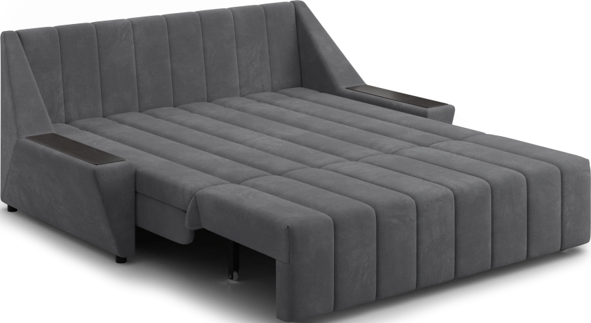 ​Диван прямой Канзас 160, модель 065, Maxx 965​ (темно-серый) / венге