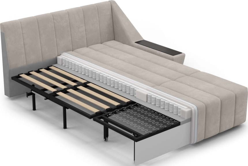 ​Диван прямой Канзас 160, модель 065, Maxx 965​ (темно-серый) / венге