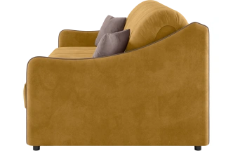 Диван прямой Дели 140, модель 032, Ultra Mustard / Ultra Stone (горчичный)