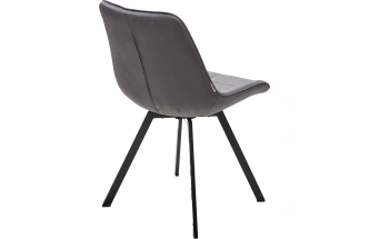 Стул Corn, мягкий, поворотный, G062-40 серый, велюр, черный каркас