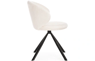 Стул Solomon, мягкий, поворотный, white / black