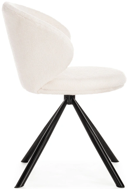 Стул Solomon, мягкий, поворотный, white / black