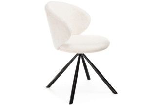 Стул Solomon, мягкий, поворотный, white / black