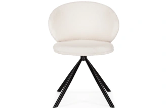 Стул Solomon, мягкий, поворотный, white / black