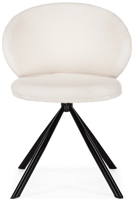 Стул Solomon, мягкий, поворотный, white / black