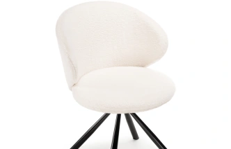 Стул Solomon, мягкий, поворотный, white / black